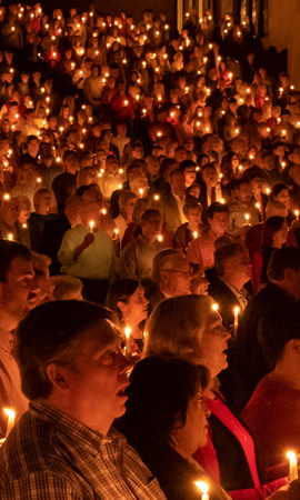 Group of people listening to speaker